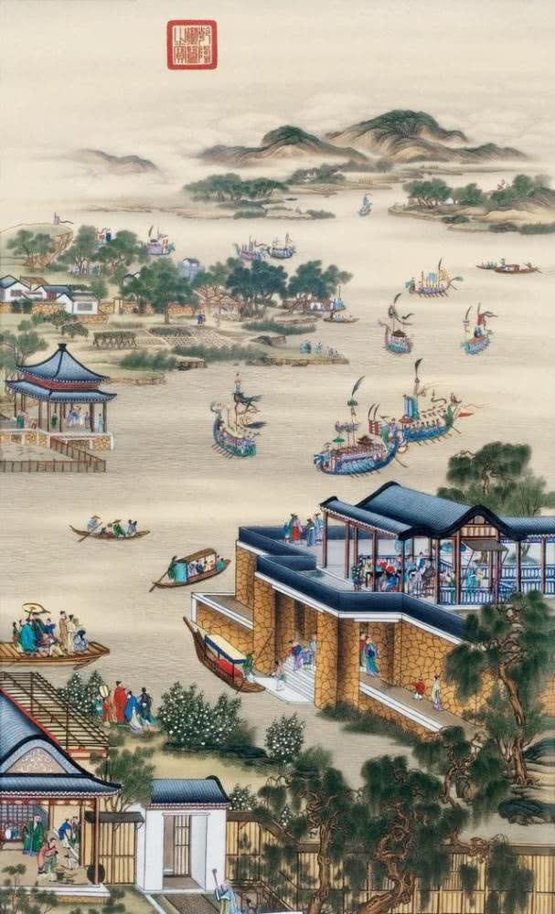 郎世宁雍正十二月行乐图价格,郎世宁雍正十二月行乐图长卷欣赏