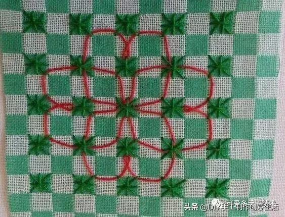 桌布花边的手工刺绣,刺绣桌布diy简单图案