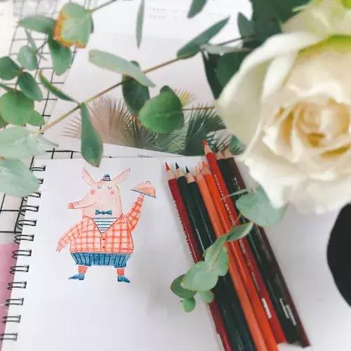 简笔画可爱小人插画,超萌可爱的插画小人