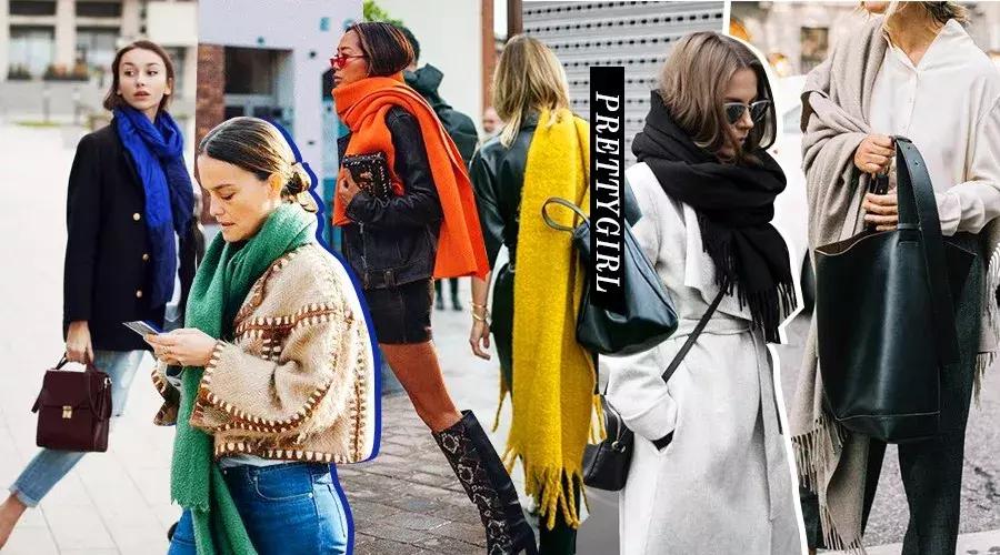 冬季爆款洋气羊绒围巾,这款新潮羊绒围巾温暖又漂亮