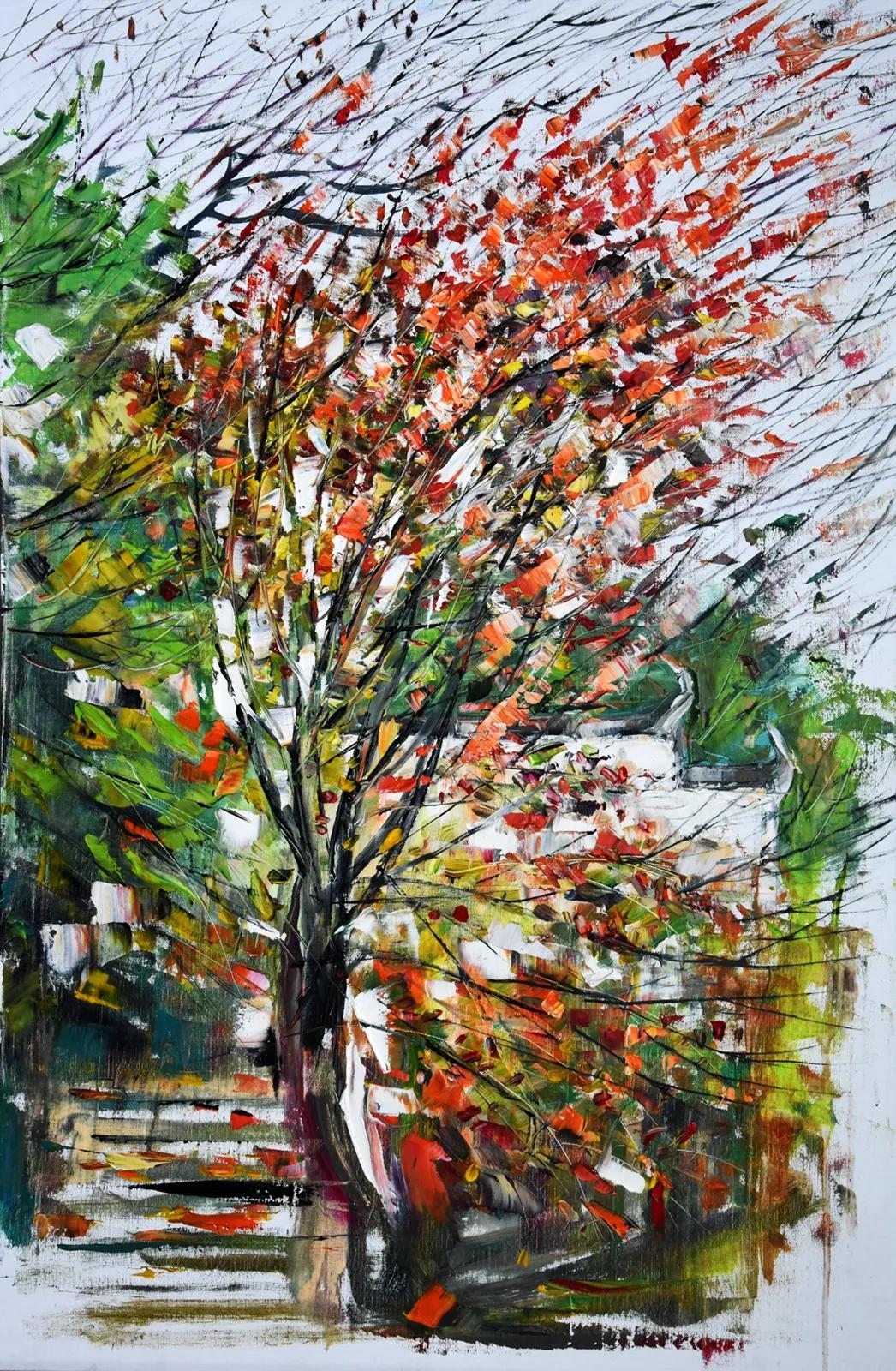 别人都在学校教学，他却身背油画箱带领学生到自然里写生