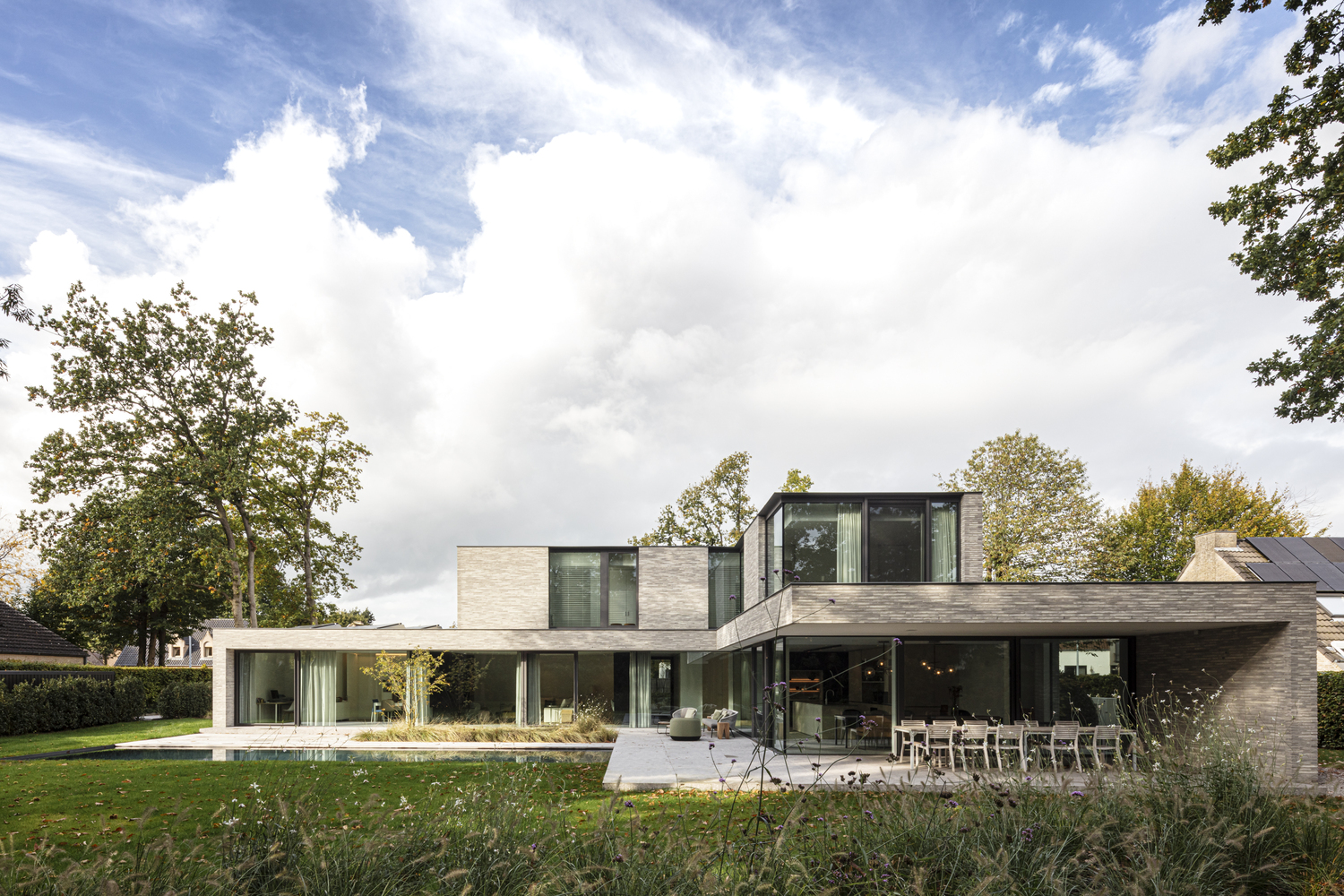 自盖一层落地窗房子设计图,住宅设计一厅两房图