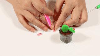 手工卡纸仙人掌盆栽幼儿园,仙人掌手工制作卡纸立体小学生