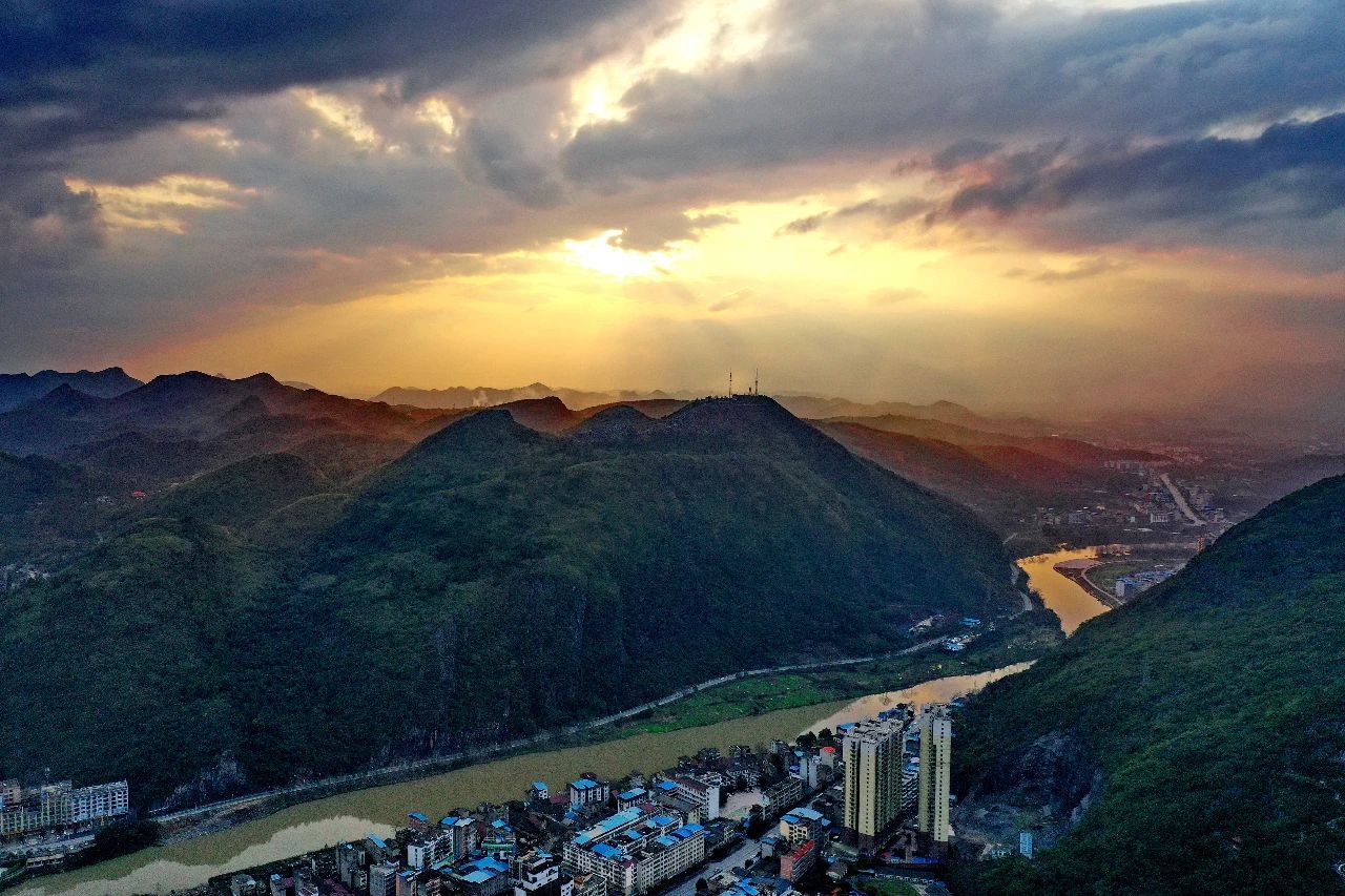 无人机拍摄的广西,桂林无人机拍风景视频