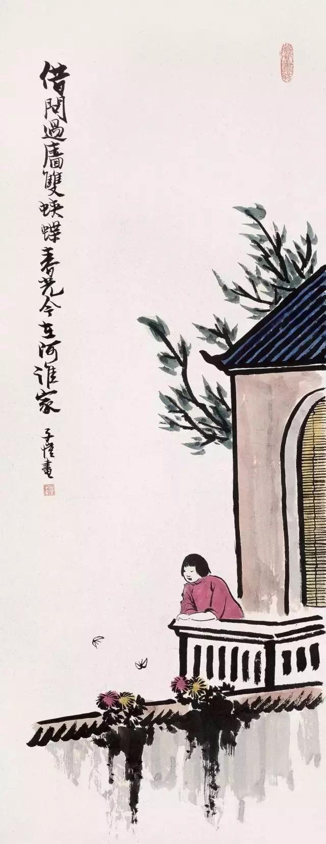 丰子恺古诗新画释文,丰子恺的画醉了整个春天