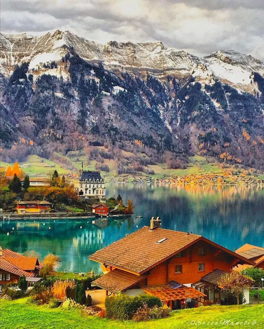 韩国爱的迫降景点,爱的迫降中的瑞士景点航拍