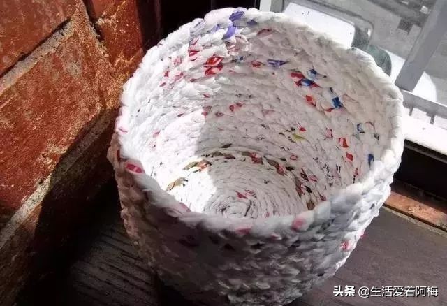 包装袋编筐手工制作大全,用塑料编织袋做手工