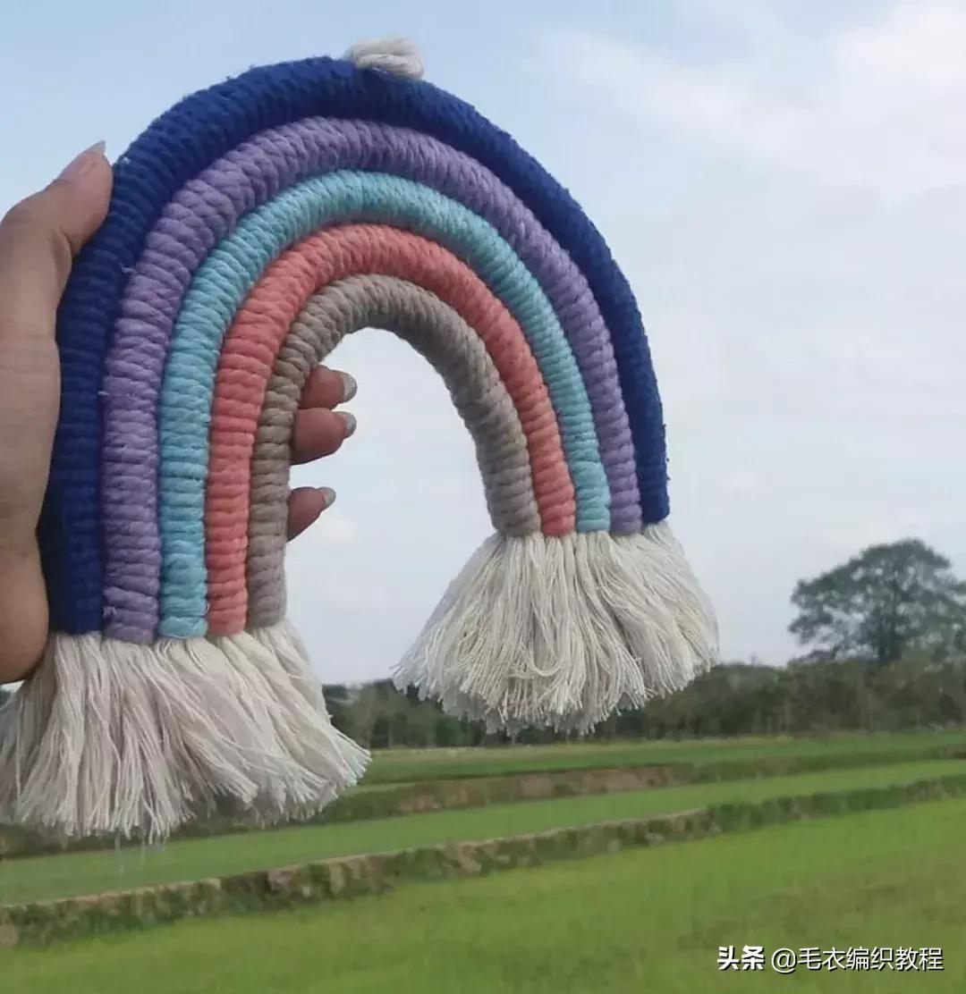 简单易做的挂毯,自制彩虹挂毯