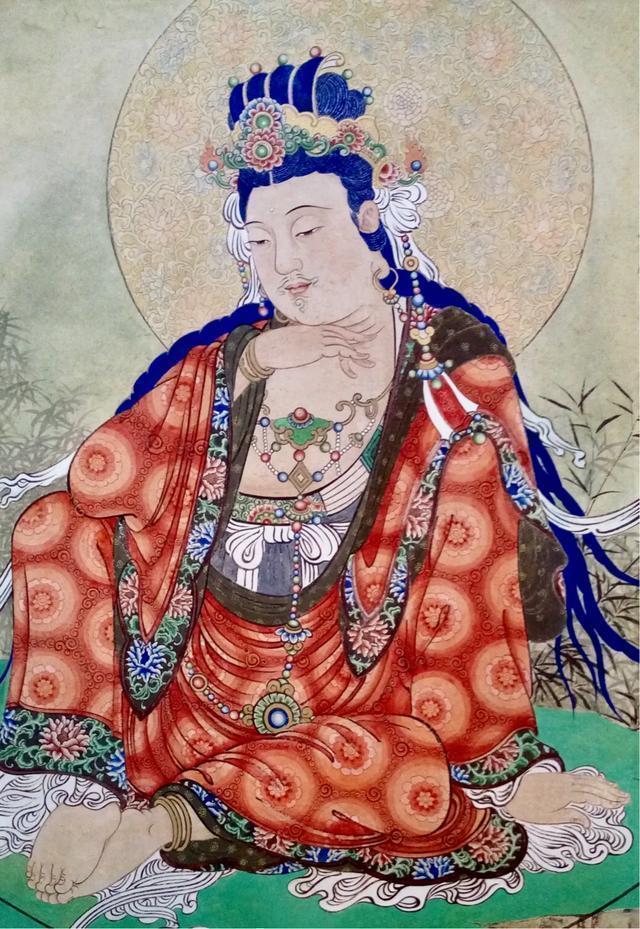 观音菩萨三十二像工笔画,观世音菩萨画像工笔画