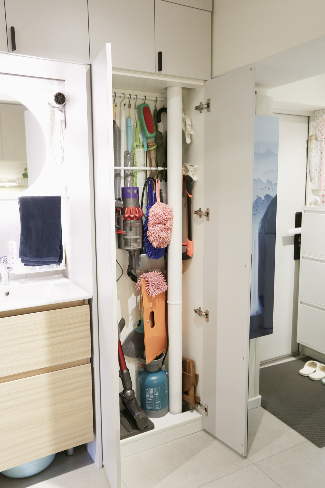 88平双阳台现代简约风格,一室一厅大阳台小户型装修老房子