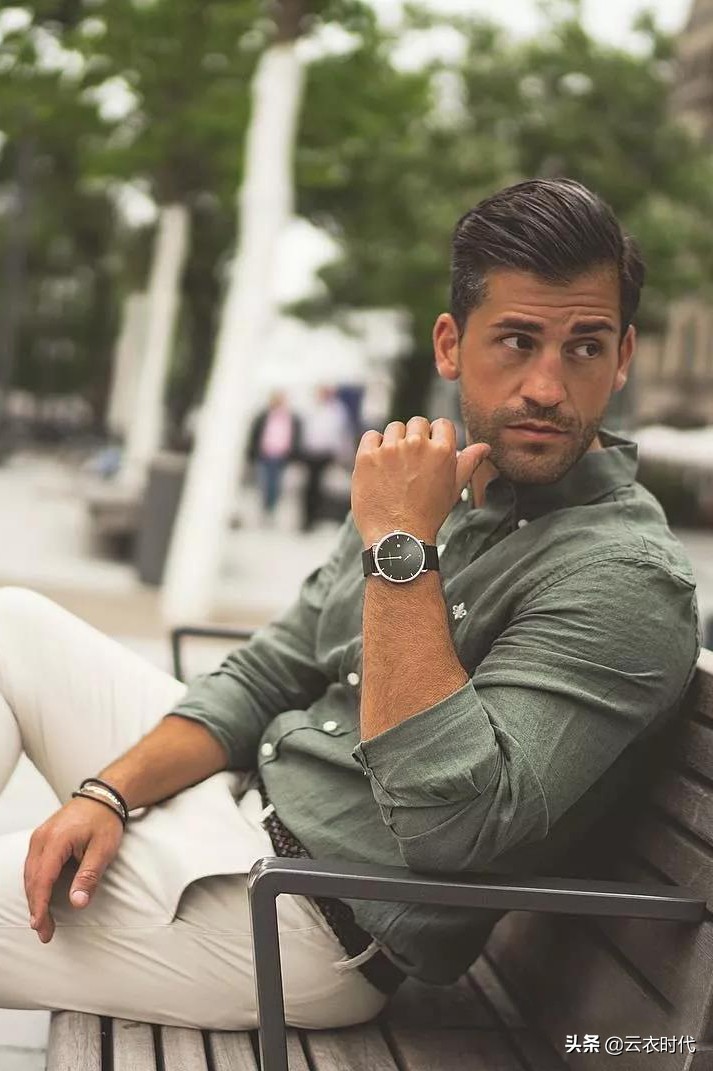 男士时尚简约双扣腰带,腰带男简约潮流时尚