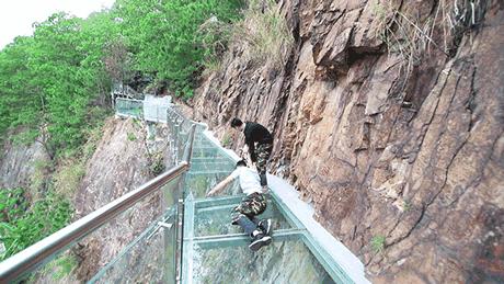厦门玻璃栈道,厦门山海步道玻璃栈道