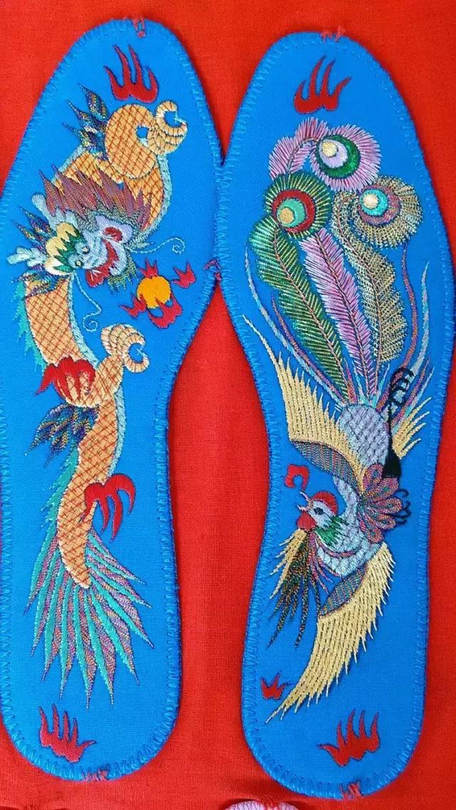 纯手工刺绣鞋垫都是什么图案,45款传统刺绣鞋垫