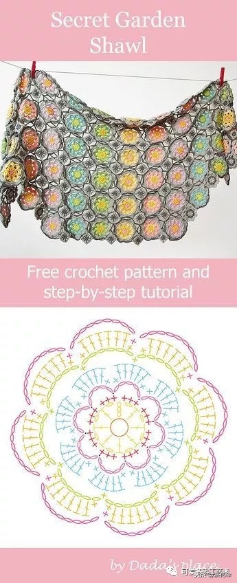 学毛线钩花一学就会简单,新手学毛线钩花