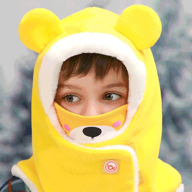 暖和舒适的婴儿冬季帽子,韩版宝宝冬季可爱超萌保暖针织帽