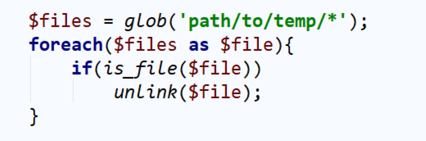 php中几种删除目录的方法,php删除本目录所有文件