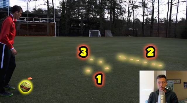 足球整体快速反击战术训练,足球训练变向训练教案