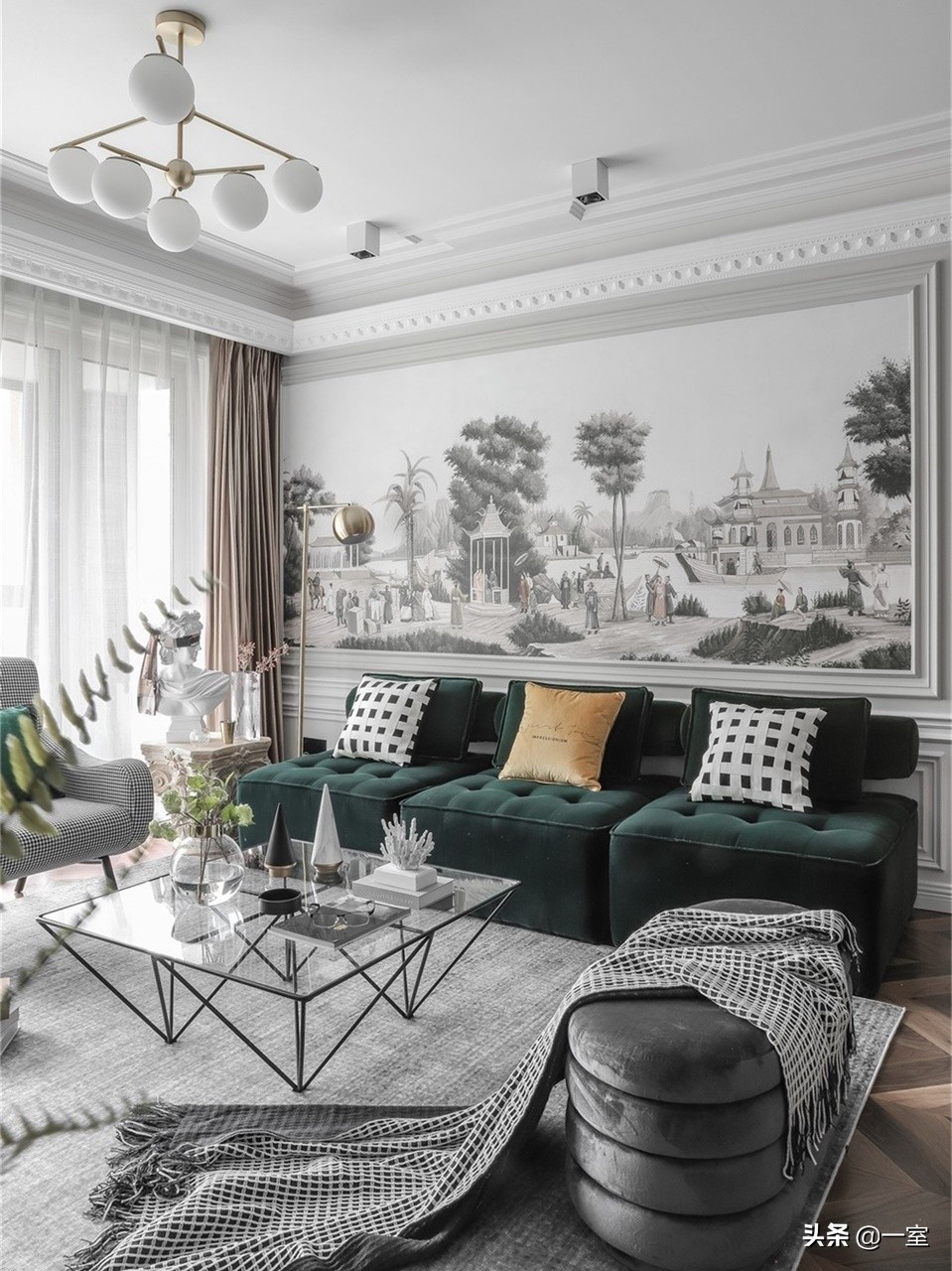 3.3米背景墙设计,客厅背景墙设计简约款