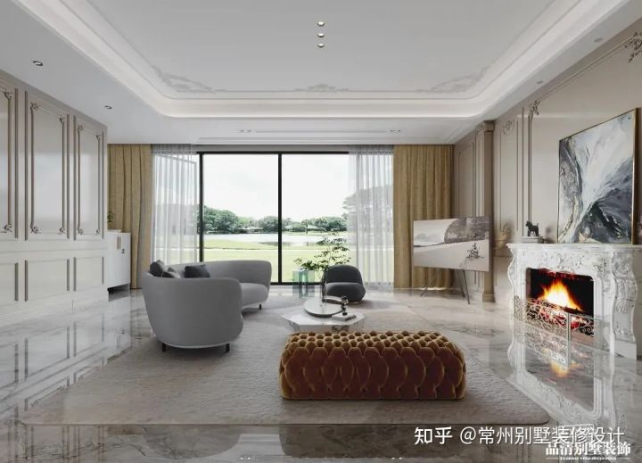 常州现代轻奢别墅装修效果图,南京美式别墅设计装修