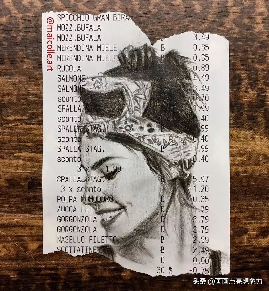 购物小票居然秒变名画？果然是天才少年的神操作