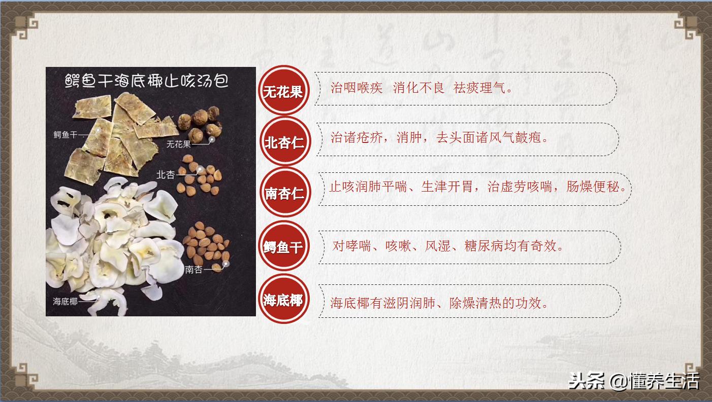 润肺止咳的汤包配方,感冒止咳汤包