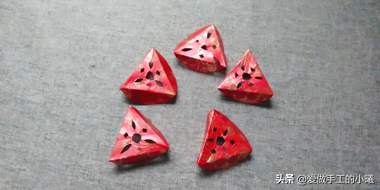 彩纸做灯笼手工简单漂亮教程,用彩纸做成灯笼手工最简单又好看