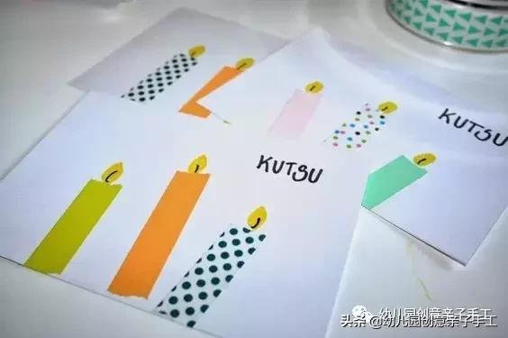 幼儿园小朋友过生日手工贺卡,生日贺卡蜡烛立体