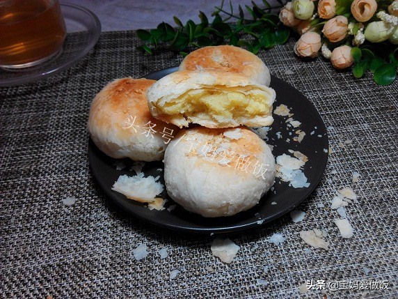 自制平底锅版酥皮绿豆饼,简易的酥皮绿豆饼教程