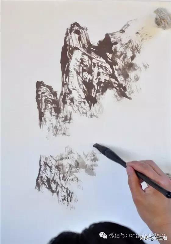 曾刚画山水画上色讲解,如何画山水画教学视频