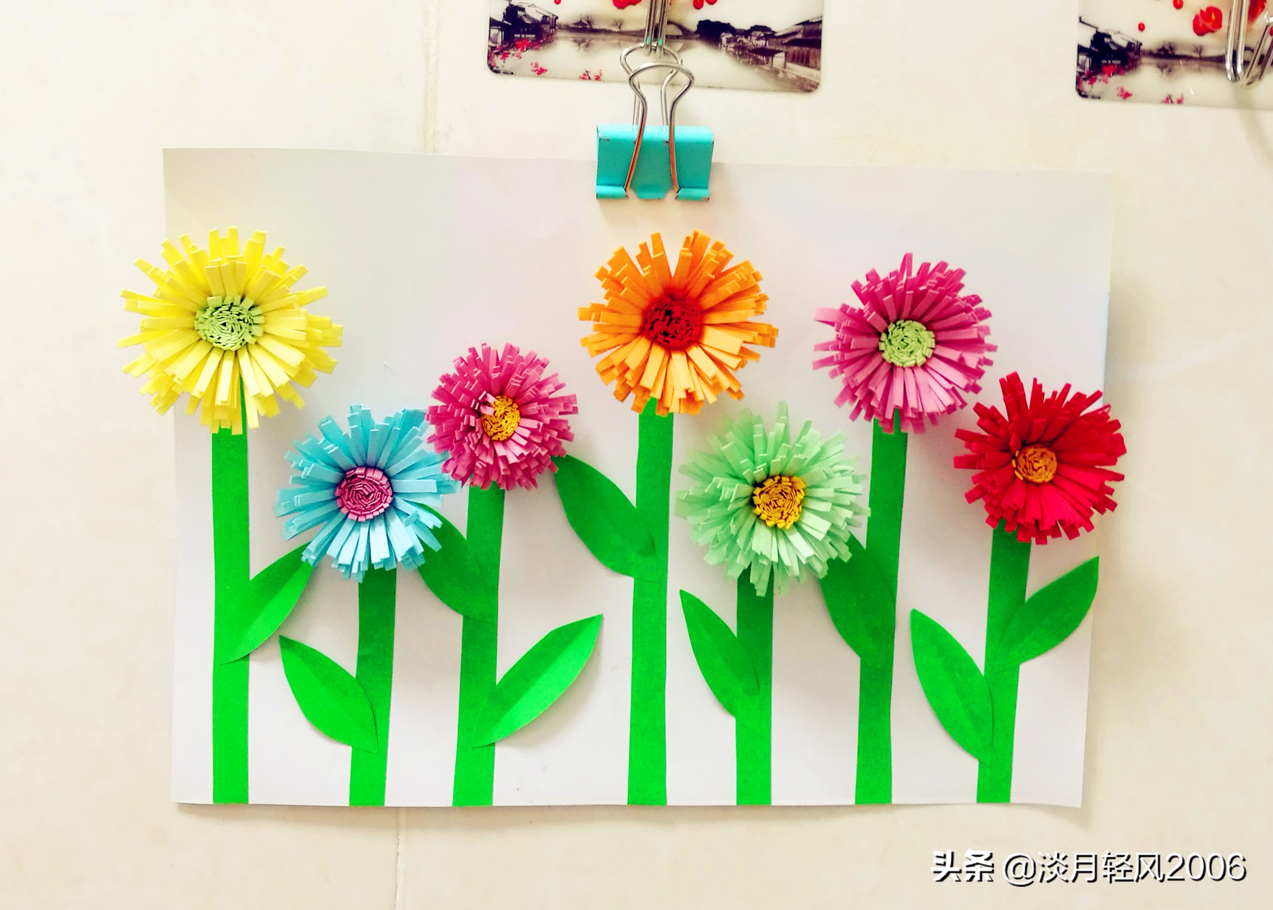 卡纸手工制作小花园,卡纸创意手工制作大全花卉