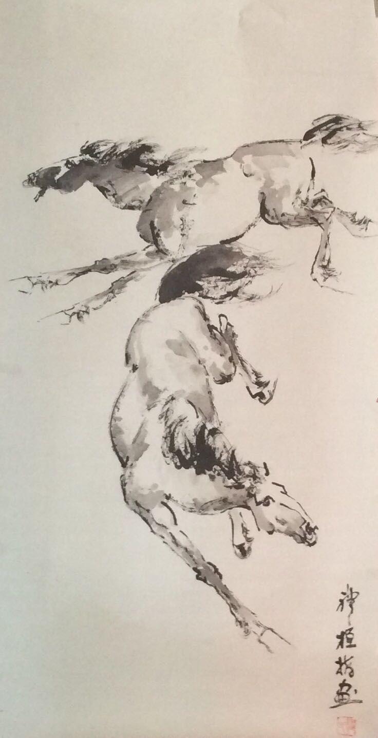 著名画家画马作品欣赏,当代著名画家马福友作品欣赏