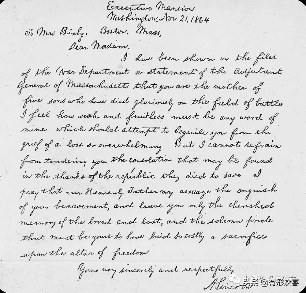 上海爷叔读英文：《LETTERTOMRS.BIXBY》