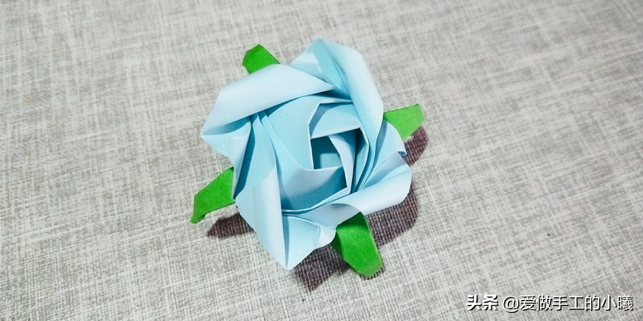 玫瑰花折纸怎么折才简单又好看,1-3岁幼儿折纸玫瑰花不用剪刀