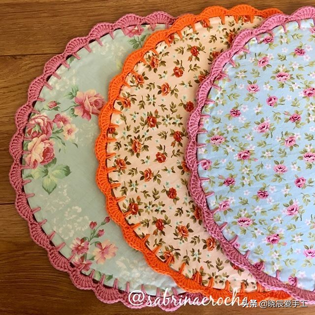 桌布花边钩织的教程,隔热垫餐桌垫钩针教程