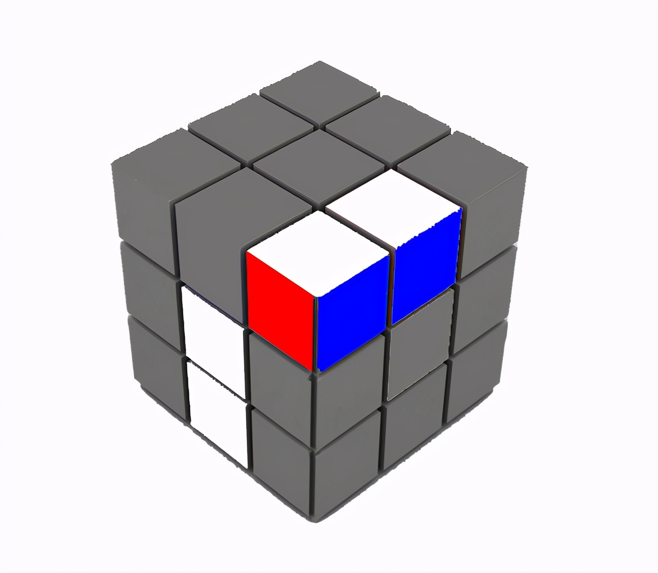 一个视频学会三阶魔方复原,桥式解法还原三阶魔方公式图