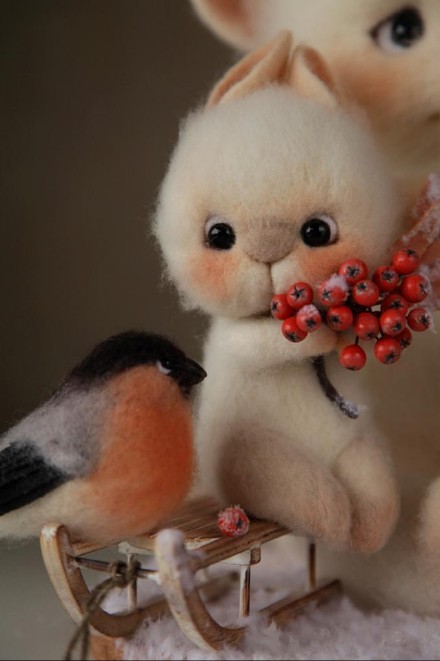 羊毛毡玩偶自制,手工制作羊毛毡玩偶