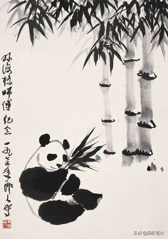 吴作人画速写熊猫,熊猫国画吴作人图文