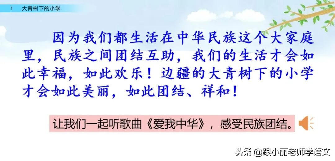 大青树下的小学重点知识点,大青树下的小学重点知识梳理