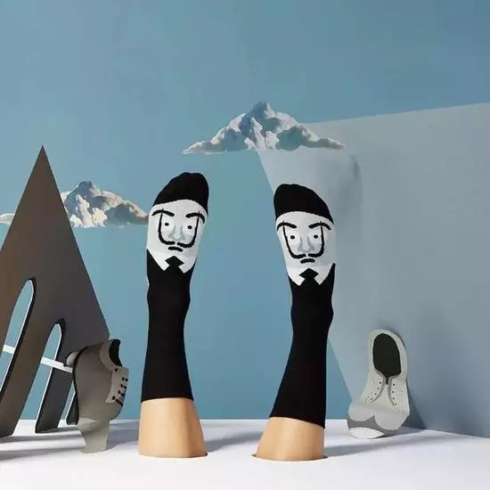 优雅气质花纹蕾丝船袜 (亚洲民族复古风短棉袜)