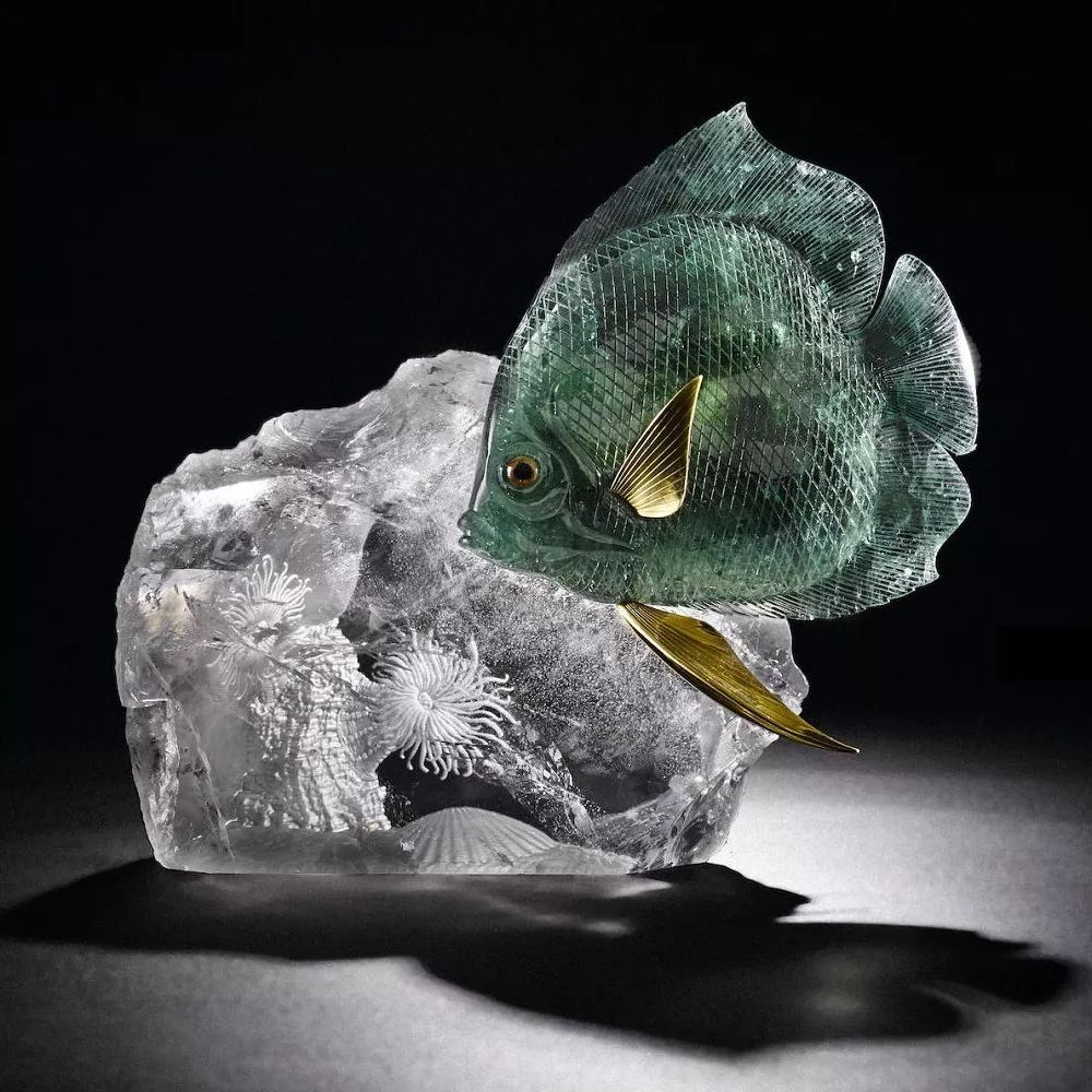 18K金高脚杯，钻石耳机，精湛珠宝艺术品，水晶奔马鹦鹉最神气