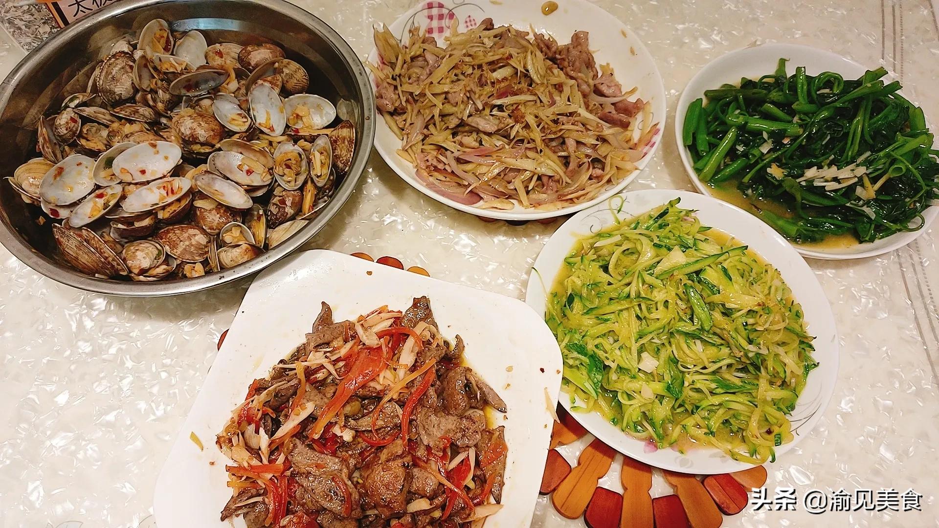 孕36+3，今日晚餐，3荤2素，2个人一口气干掉四分之三