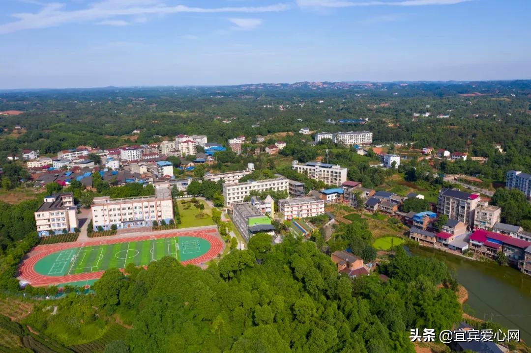 航拍青山绿水震撼风景竖屏视频,震撼校园秋景航拍