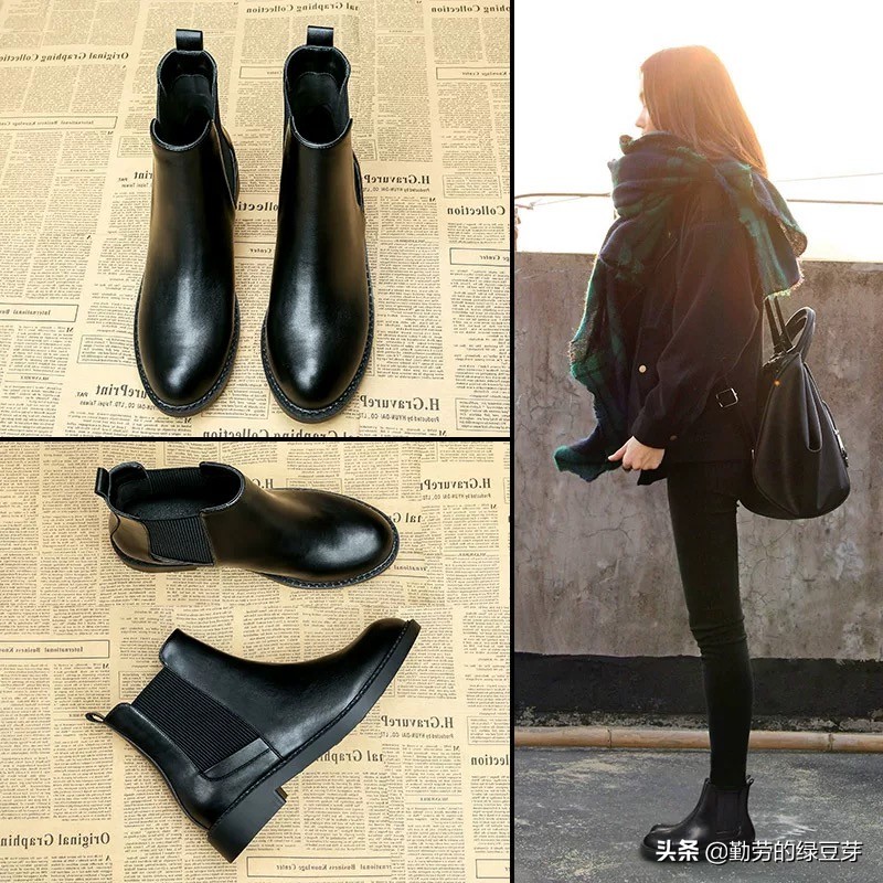 适合小个子穿的切尔西靴,大棉切尔西靴马丁靴怎么搭配