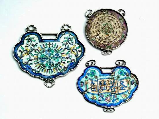 珐琅古法长命锁,最贵的古代银锁