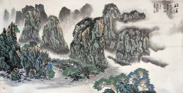 陈继儒山水画作品欣赏,陈良宗山水画作品欣赏