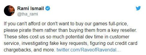 硬气：独立开发者宁愿大家盗版他游戏也不想让奸商赚钱