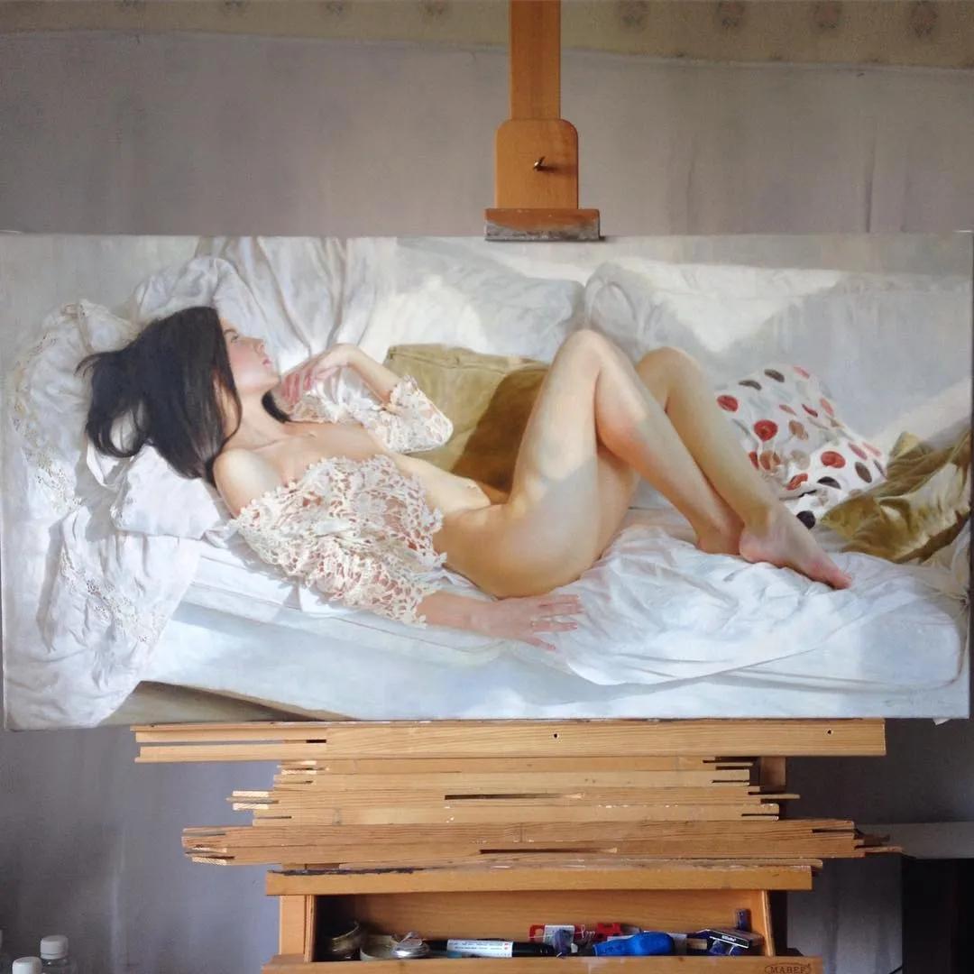 俄罗斯的女画家画的唯美油画,俄罗斯女画家油画视频