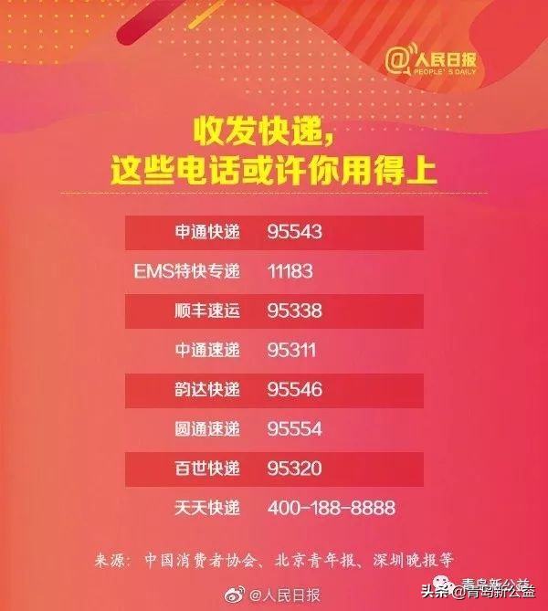双十一后你可能用得上！各地消协、客服、快递官方电话都在里面！快保存