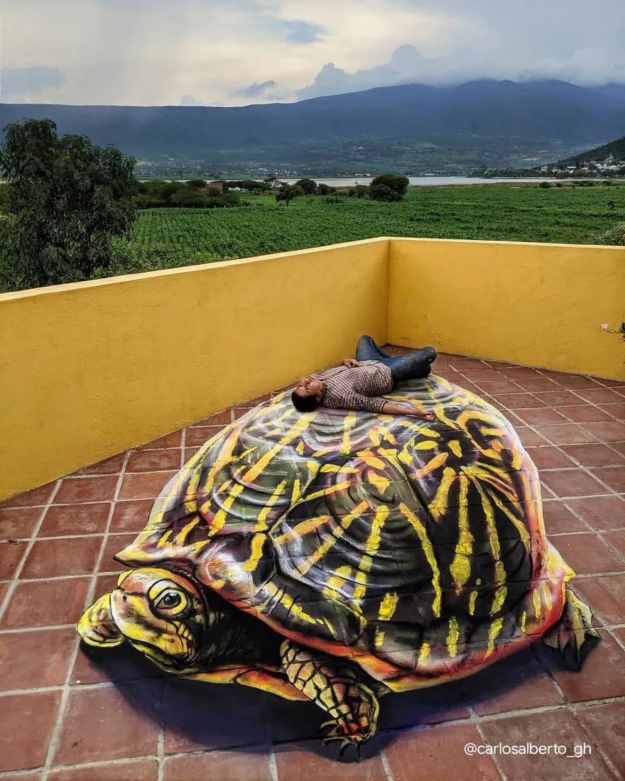 3d墙体彩绘画,怎么在墙面彩绘3d画