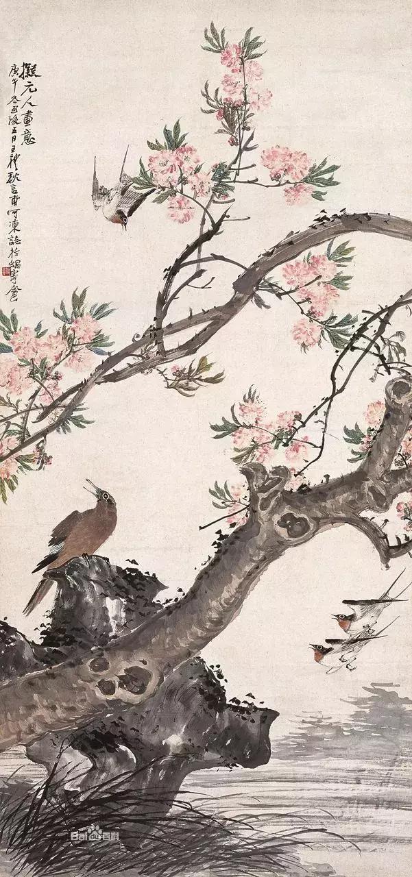潘天寿100幅花鸟画欣赏,潘天寿花鸟画简史